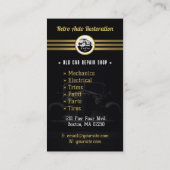 Retro automatisch herstel | Reparatie Shop elegant Visitekaartje (Achterkant)