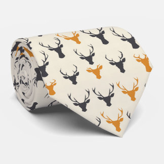 Retro Automne Buck Deer Head Cravate