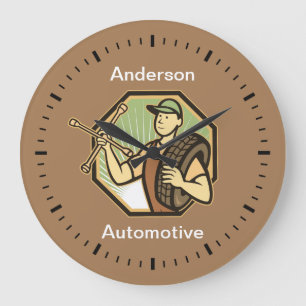 Retro Automotive Business Thema Wall Clocks Grote Klok