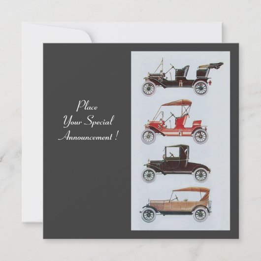 RETRO AUTO'S 2, AUTO RESTORATION, rood wit grijs Aankondiging (Voorkant)