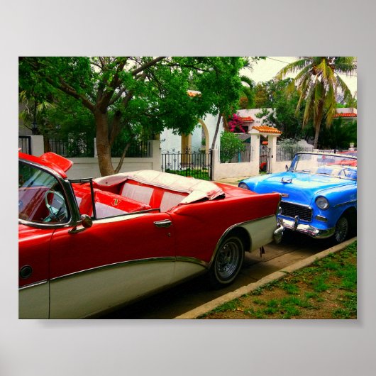 Retro-auto's op Cuba Poster (Voorkant)