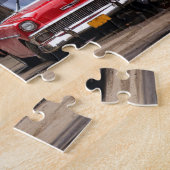 Retro-auto's op straat in Havana Legpuzzel (Zijkant)