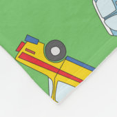 Retro auto's: Schattige handgetekend patroon Fleece Deken (Hoek)
