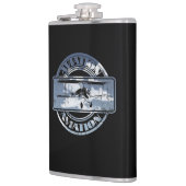 Retro Aviation Badge Heupfles (Links)