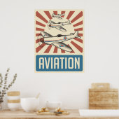 Retro Aviation Poster (Keuken)