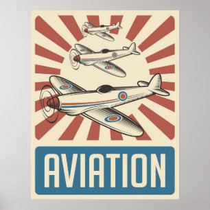 Retro Aviation Poster
