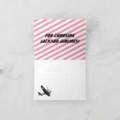 Retro Avion Anniversaire Fête Merci Cartes de note (Intérieur)