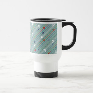 Retro Avion Motif Voyage Mug