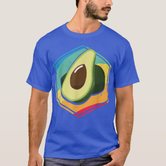 Retro Avocado Grappige Veganistische Vegetarische  T-shirt