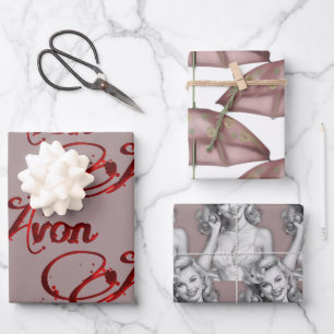 Retro Avon Christmas Inpakpapier Vel