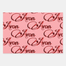 Retro Avon Christmas Inpakpapier Vel