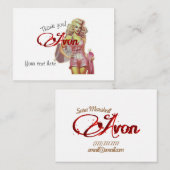 Retro Avon dank u Notitiekaartje (Voorkant / Achterkant)