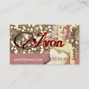 Retro Avon Representative Visitekaartje