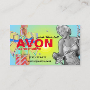Retro Avon Representative Visitekaartje