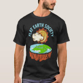 Retro Awesome FLAT Earth Society Designs Present T-shirt (Voorkant)