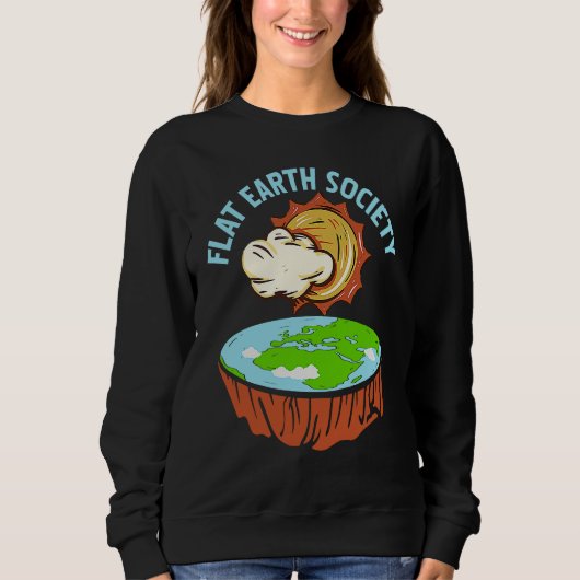 Retro Awesome FLAT Earth Society Designs Present Trui (Voorkant)