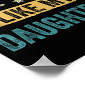 Retro Awesome Like My Daughters Funny Men Dad Fath Poster (Hoek)