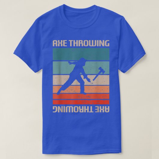 Retro  Ax Throwing Player T-shirt (Design voorkant)