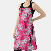 Retro Aziatisch bloemetjesbehang. Schort (Insitu)