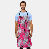 Retro Aziatisch bloemetjesbehang. Schort (Gedragen)