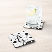 Retro-baanmodel, Art Deco-Mode Bier Onderzetter (Rechterzijde)