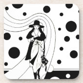 Retro-baanmodel, Art Deco-Mode Bier Onderzetter (Voorkant)