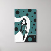 Retro-baanmodel,  Art Deco-Mode Canvas Afdruk (Voorkant)