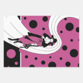 Retro-baanmodel,  Art Deco-Mode Inpakpapier Vel (Voorkant 2)