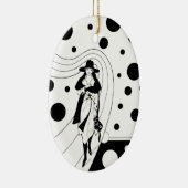 Retro-baanmodel,  Art Deco-Mode Keramisch Ornament (Rechts)