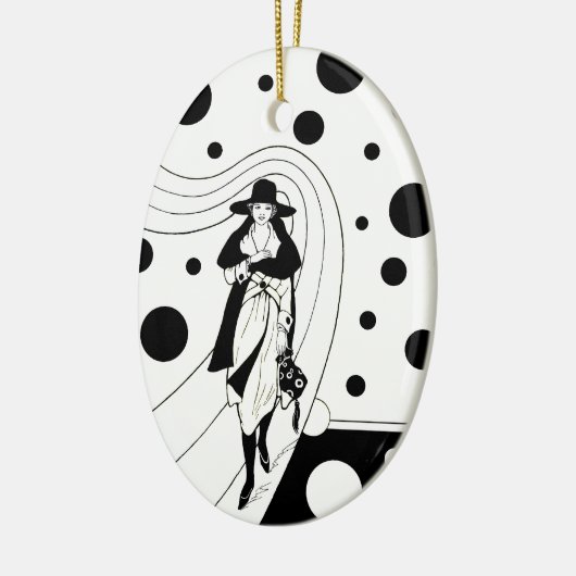 Retro-baanmodel,  Art Deco-Mode Keramisch Ornament (Links)