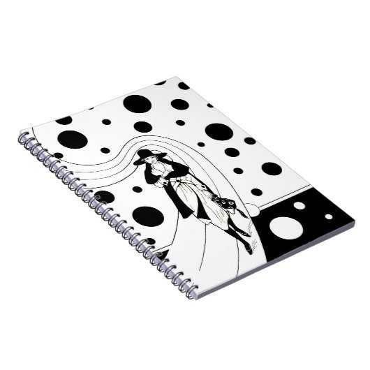 Retro-baanmodel, Art Deco-Mode Notitieboek (Rechterzijde)