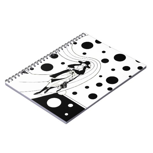 Retro-baanmodel, Art Deco-Mode Notitieboek (Linkerzijde)