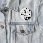 Retro-baanmodel, Art Deco-Mode Ronde Button 5,7 Cm (In situ)