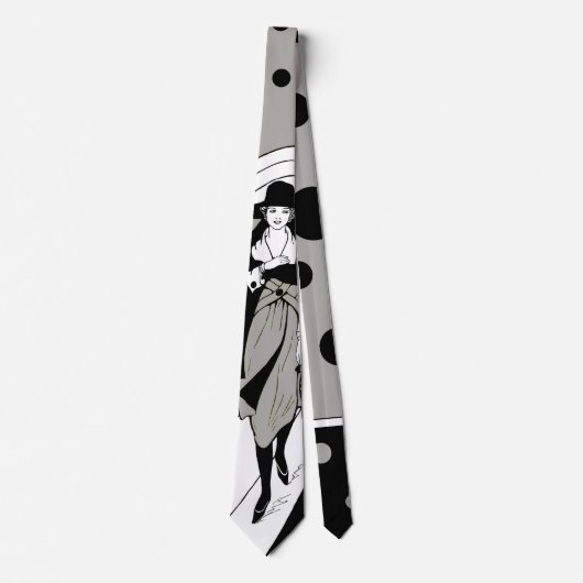 Retro-baanmodel,  Art Deco-Mode Stropdas (Voorkant)
