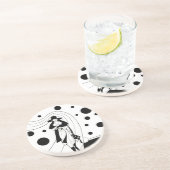 Retro-baanmodel, Art Deco-Mode Zandsteen Onderzetter (Zijkant)