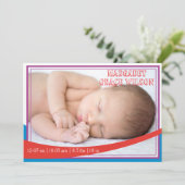 Retro baby aankondiging (Staand voorkant)