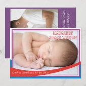 Retro baby aankondiging (Voorkant / Achterkant)