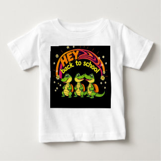 Retro Baby krokodillen Terug naar school T-shirt |