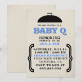 Retro Baby Q Baby shower Uitnodiging (Voorkant / Achterkant)