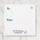 Retro Baby Reindeer Bedankjes Labels (Achterkant)