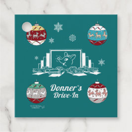 Retro Baby Reindeer Bedankjes Labels