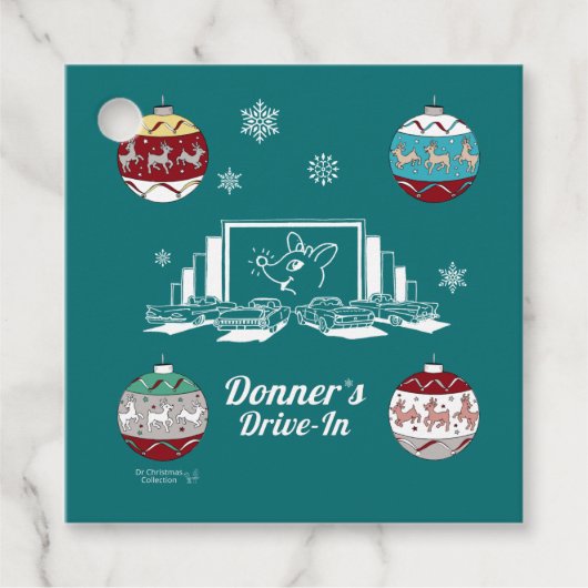 Retro Baby Reindeer Bedankjes Labels (Voorkant)