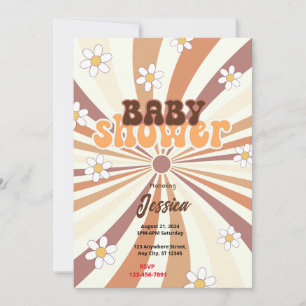 Retro-Baby shower Kaart