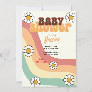 Retro-Baby shower Kaart