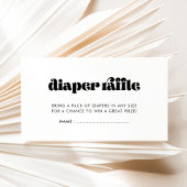 Retro Baby shower Luier Raffle Kaart