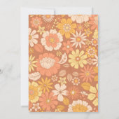 Retro Baby shower Uitnodiging | Boho Baby shower (Achterkant)