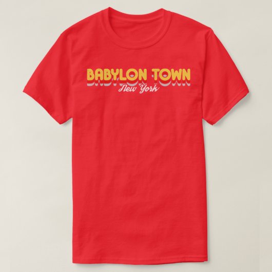 Retro Babylon Town New York T-shirt (Design voorkant)