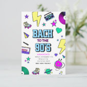 Retro Bach naar de 90s Kaart (Staand voorkant)