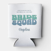 Retro Bachelorette Party Bruid Squad Bruidsmeisje Blikjeskoeler (Voorkant)