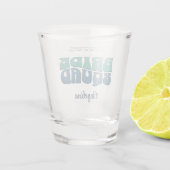 Retro Bachelorette Party Bruid Squad Bruidsmeisje Shot Glas (Achterkant)